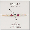 Natural stone constellation bracelet with 12 zodiac signs X-NR2952-4-1
