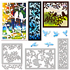 Bird Theme Carbon Steel Cutting Dies Stencils DIY-WH0309-1329-1