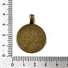 Flat Round Tibetan Style Alloy Pendant Cabochon Settings TIBEP-S293-051AB-LF-3