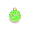 Alloy Enamel Pendants ENAM-S124-01B-06G-2