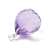 Faceted Teardrop Transparent Glass Pendant PALLOY-JF02348-01-3