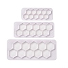 3 Sizes Hexagon Food Grade Plastic Cookie Cutters Sets DIY-L057-08-3