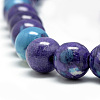Synthetic Ocean White Jade Beads Strands G-S254-6mm-C06-4