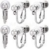 20Pcs 316 Stainless Steel Clip-on Earring Findings STAS-BBC0008-59P-1