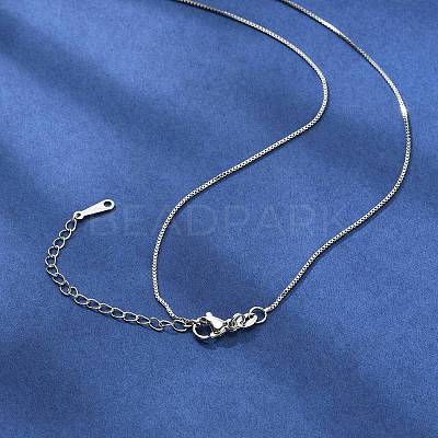 Brass Box Chain Necklaces for Women NJEW-G160-17P-1