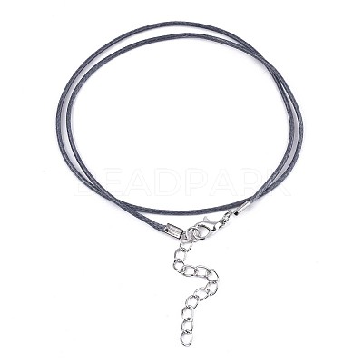 Waxed Cotton Cord Necklace Making MAK-S034-014-1