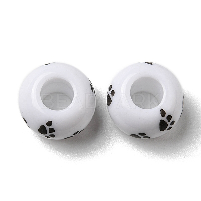Printed Opaque Acrylic Beads SACR-D006-01A-1