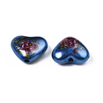 Spray Painted Opaque Acrylic Beads SACR-S305-28-D03-1