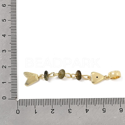 Brass Pave Cubic Zirconia Clear Cubic Zirconia & Natural Labradorite & Enamel European Dangle Charms GG-CBA3401-01G-A03-1