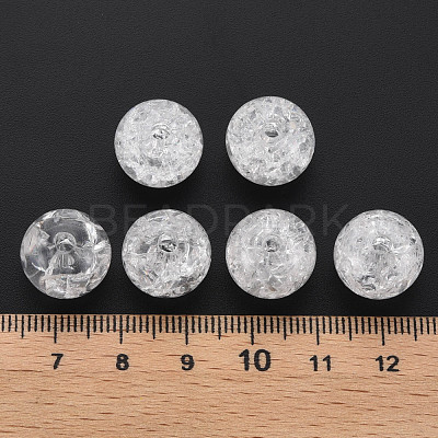 Transparent Crackle Acrylic Beads MACR-S373-66B-N12-1