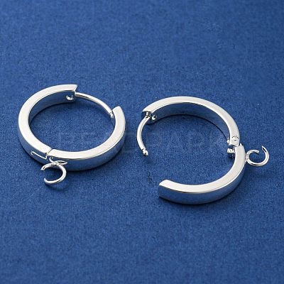 201 Stainless Steel Huggie Hoop Earrings Findings STAS-A167-01O-S-1