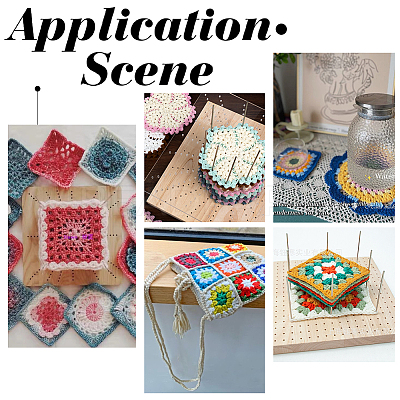 Square Wood Crochet Blocking Board DIY-CA0005-27B-1
