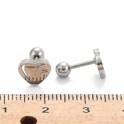 Tarnish Resistant 201 Stainless Steel Barbell Cartilage Earrings EJEW-R147-38-1