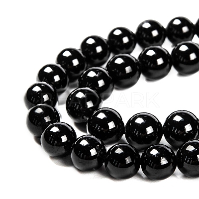 Grade A Natural Tourmaline Round Bead Strands G-L417-10-8mm-1