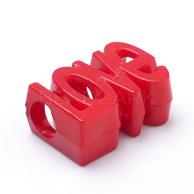Opaque Acrylic European Beads SACR-Q190-22B-1
