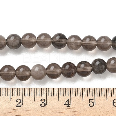Natural Ice Obsidian Beads Strands G-P590-A03-6mm-01-1