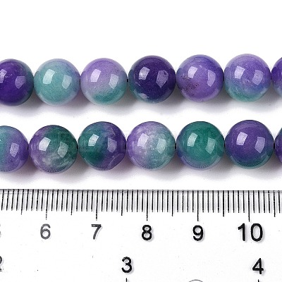 Dyed Natural White Jade Beads Strands G-T138-10mm-210-8-1