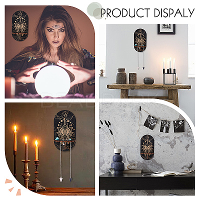 Wooden Wall-Mounted Small Crystal Display Shelf DIY-CN0002-25B-1
