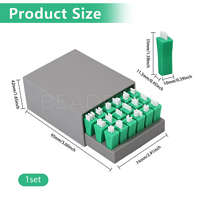 Plastic Lowercase Letter Clay Stamp Sets DIY-WH0591-269A-1