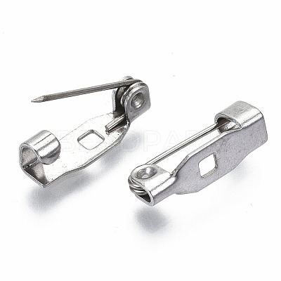Non-Tarnish 304 Stainless Steel Pin Brooch Back Bar Findings STAS-S079-199-1