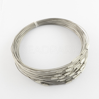 Steel Wire Bracelet Cord DIY Jewelry Making TWIR-R004-23-1
