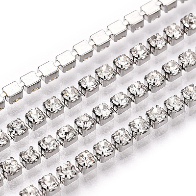 Iron Rhinestone Strass Chains CH-YW0003-01A-NF-1
