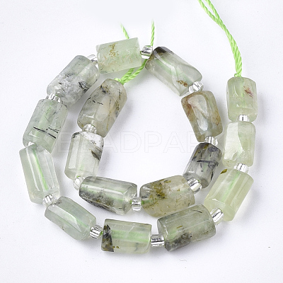 Natural Prehnite Beads Strands G-S345-8x11-007-1