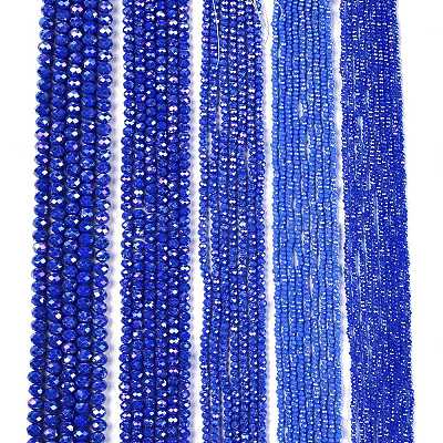 Electroplate Glass Beads Strands EGLA-A044-P1mm-B32-1
