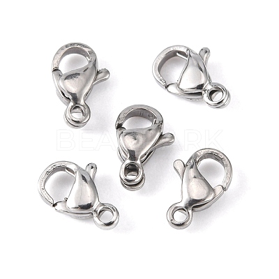 Tarnish Resistant 304 Stainless Steel Lobster Claw Clasps STAS-M262-01-9mm-1