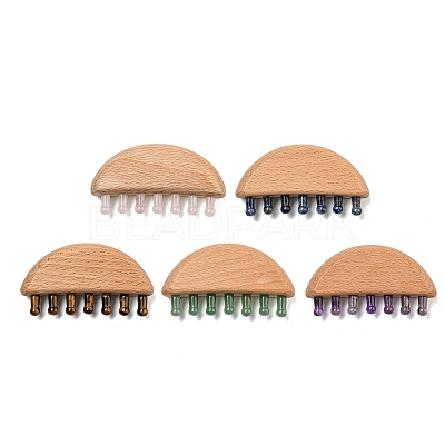 Natural Mixed Stone Scalp Massager AJEW-G058-01-1