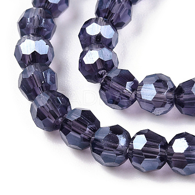 Electroplate Glass Bead Strands EGLA-R015-4mm-27-1