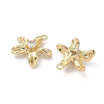 Brass Micro Pave Cubic Zirconia Pendants KK-L260-10G-1