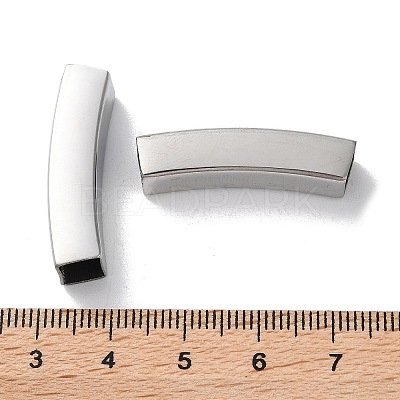Non-Tarnish 304 Stainless Steel Tube Beads High Polished STAS-B066-01P-1