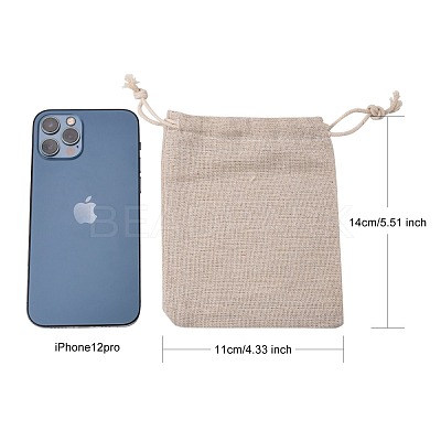 Cotton Packing Pouches Drawstring Bags ABAG-R011-12x15-1