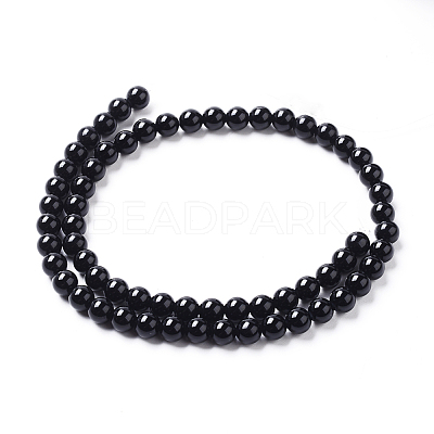 Natural Onyx Beads Strands G-I261-B02-6mm-1