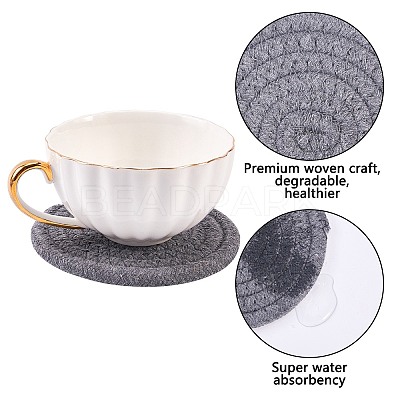 Cotton Thread Weave Hot Pot Holders DIY-NB0003-20-1