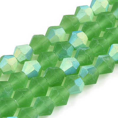 Imitate Austrian Crystal Bicone Frosted Glass Beads Strands LS-EGLA-A039-T6mm-MB03-1