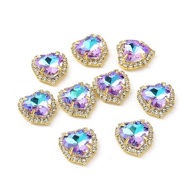 Heart Sew on Rhinestone DIY-E062-03G-01-1