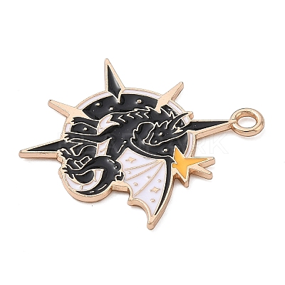 Alloy Enamel Pendants ENAM-P258-05G-G-1