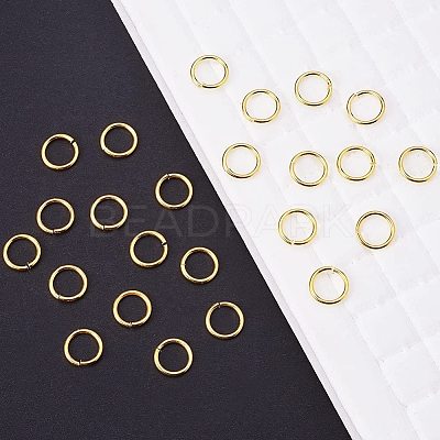 Brass Open Jump Rings KK-PH0006-8mm-G-1