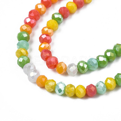 Opaque Glass Beads Strands GLAA-T006-07-A05-1