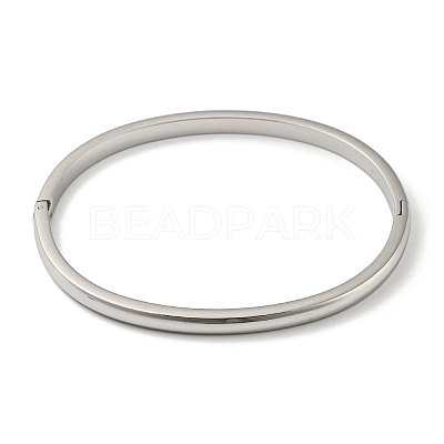 Non-Tarnish 304 Stainless Steel Smooth Hinged Bangles BJEW-Q772-01P-1