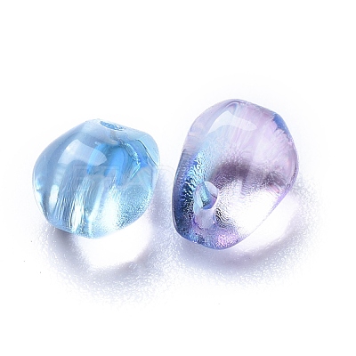 Transparent Glass Charms GLAA-O017-02A-1