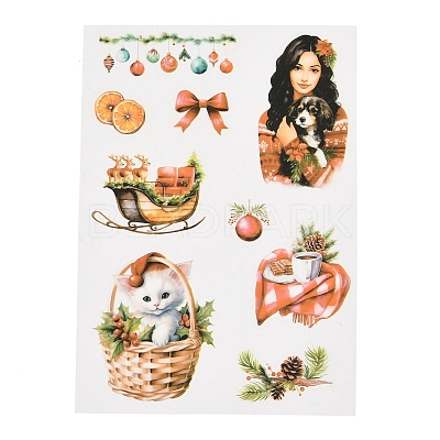20Pcs PET Self-Adhesive Stickers STIC-M004-04C-1