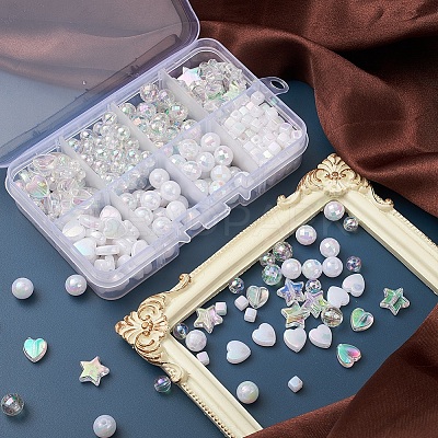 Eco-Friendly Transparent & Opaque Poly Styrene Acrylic Beads Set DIY-YW0005-04-1