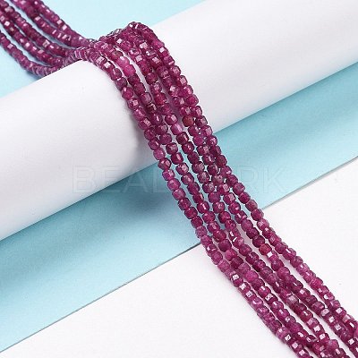 Lab Grown Red Corundum Beads Strands LS-G-C009-B13-1-1