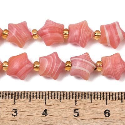 Synthetic Rhodochrosite Beads Strands G-Z080-A13-10mm-1