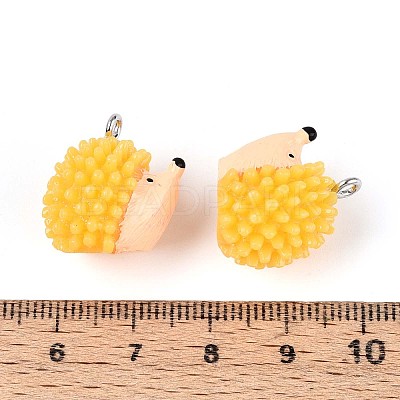 Autumn Theme Opaque Resin Pendants X-RESI-T028-78-1