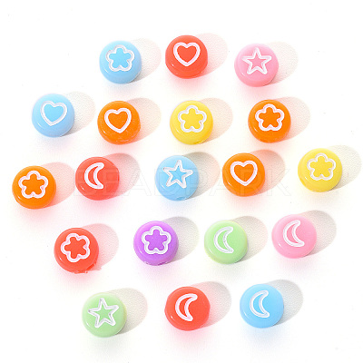 Opaque Acrylic Beads MACR-YW0001-18A-1