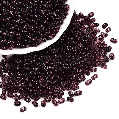 Picasso Spray Painted Glass Seed Beads SEED-T006-04-22-1